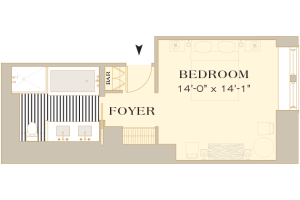 Madison King room floor plan